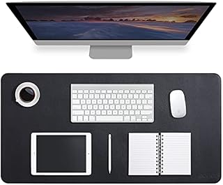 Amazon Brand - Eono Mouse Pad 80x40cm Large Desk Mat PU Leather Desk Protector Blotter Waterproof Laptop Desk Pad, Anti-Slip Extended Table Mouse Mat for Keyboard and Mouse Computer for Office Home