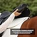 Harrison Howard Half Pad Pressure Relief Injury Prevention for Horses, Contoured Fit, Breathable Horse Riding Saddle Pad White