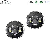 SXMA 7 '' 45W Faros LED redondos Luces delanteras LED para Wrangler JK / TJ / LJ / CJ Motocicleta Harley Davidson (1 par) J024