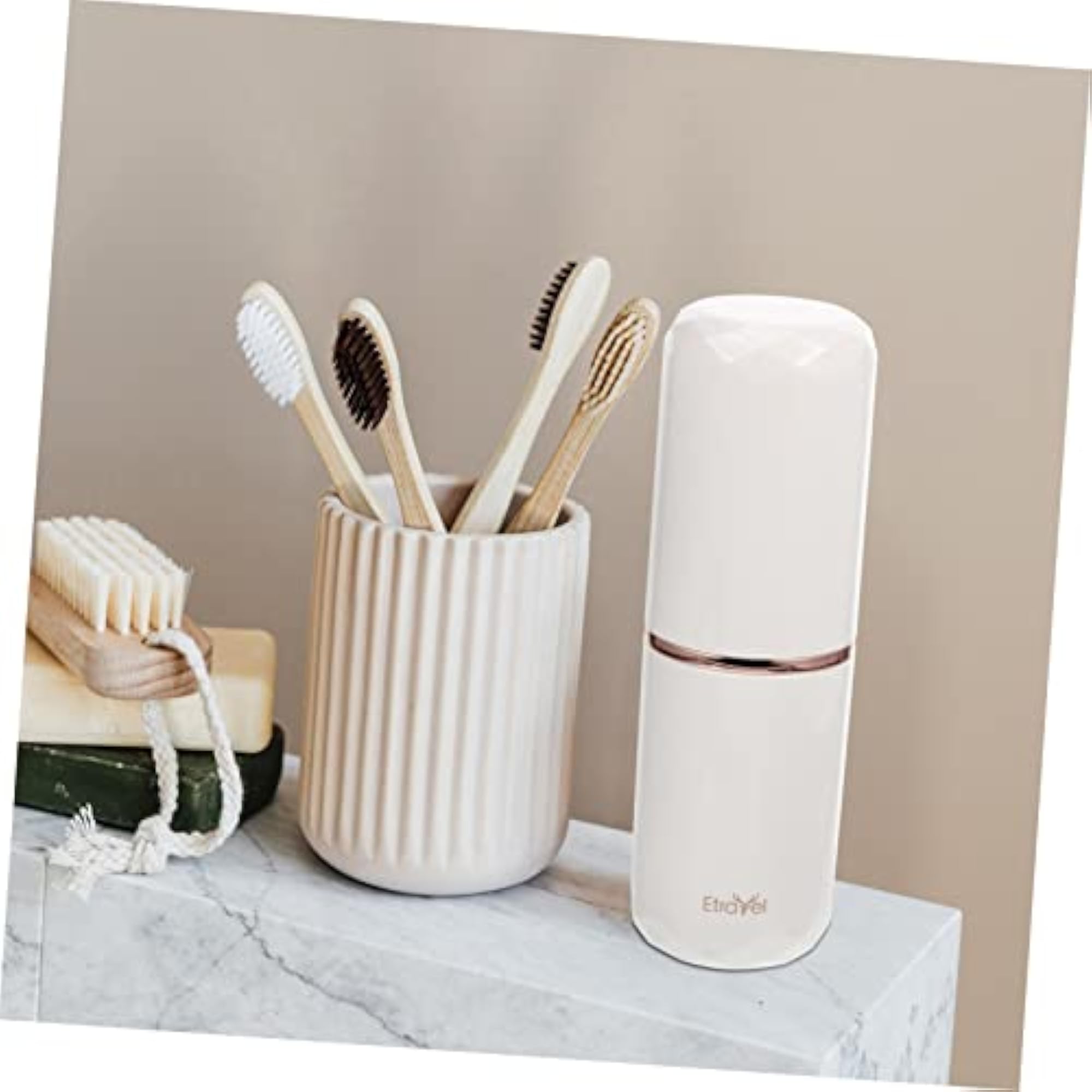 3pcs Box Travel Wash Cup Set, White