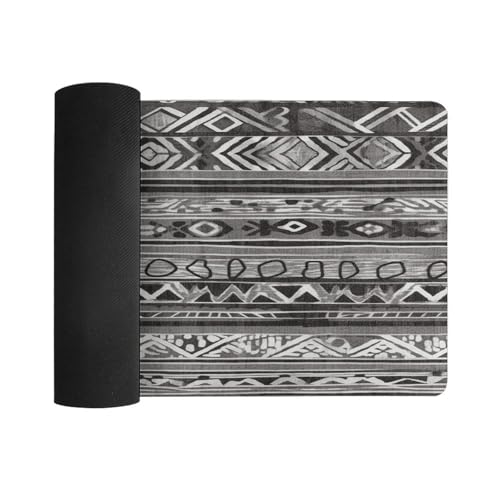 Grey Tribal alfombrilla grande antideslizante de goma miniatura 3