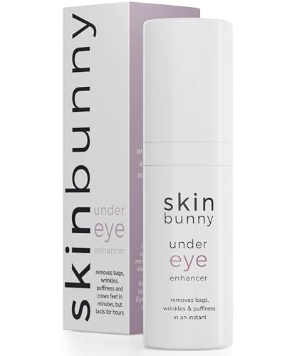Skinbunny Under Eye Enhancer NO WHITE RESIDUE Clinically Proven Eye Bags Remover Men + Women Anti Aging Eye Serum for Wrinkles and Puffiness - Made in UK Seen on TV - 200 Applications