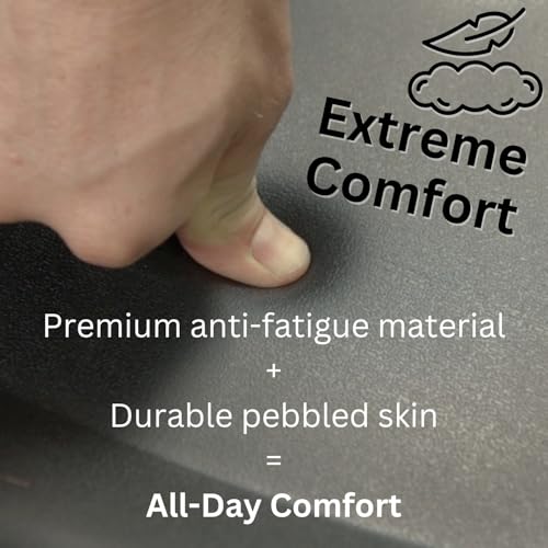 Topo Comfort Mat by Ergodriven | The Original Not-Flat Anti-Fatigue Standing Desk Mat with Calculated Terrain | Accessories | Obsidian Black - Image 6