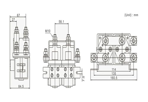 Contacteur SW202 400A inversor de marche pour moteurs DC 12V à 48V - 4