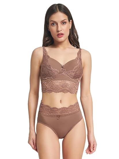 effectinn lingerie Floral Net Bra Panty Set/Lingerie Set Full Coverage/Wirefree/Padded Bra and Hot Panty Set for Womens-picture-13