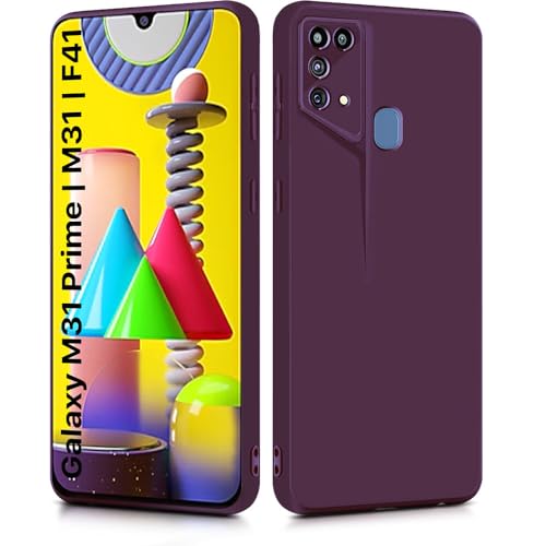 Image of WOW IMAGINE Back Cover for Samsung Galaxy M31 Prime | M31 | F41 | Blade Series Ultra Thin Case with Lightweight Design | Camera Protection | Soft Matte Silicone Flexible Mobile Case - Purple