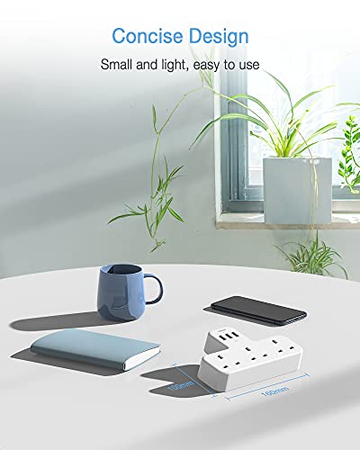 Plug-Adapter-TESSAN-Extension-Plug-with-3-USB-Socket-3-Way-Plug-Adapter-UK-Multi-Plug-Adaptor-Wall-Plug-Extender-for-Home-Office-Triple-Adapter-Plug-UK-Multiplug-Socket-Adapter-for-PhoneTablet