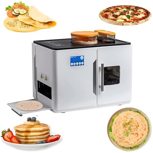 Fully Automatic Roti and Chapati Maker, Make 20 Delicious Flatbreads, Tortillas, and Pitas in One Go with One, Button for Perfect Indian Roti,White