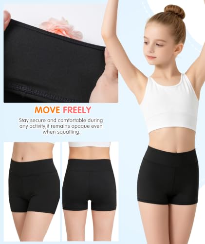 SIMIYA Girls Athletic Shorts Spandex Biker Shorts for Girls Size 5-6 Years — view 4