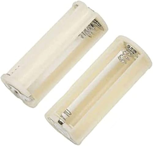 Miniatura 3 de Lagogia 3 x 1.5 V AAA cilíndrica soporte de cubierta protectora para linterna linterna, paquete de 2, blanco (cabeza plana blanca)