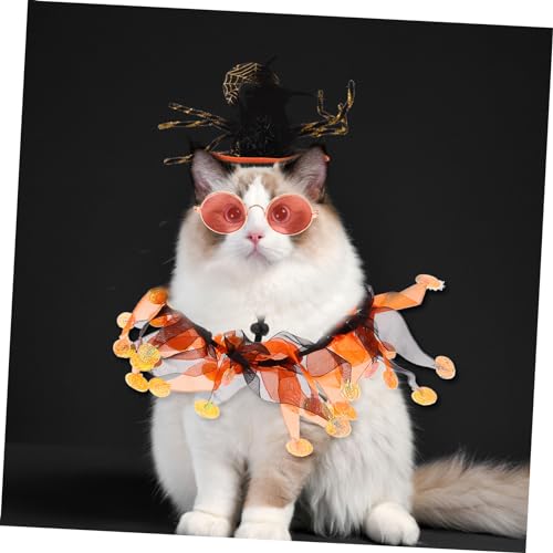 Set Halloween Collar Gato con Lentes y Sombrero miniatura 5