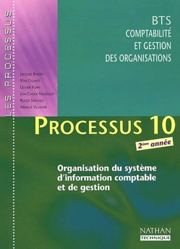 livre Processus 10 Bts Cgo 2eme Annee. Organisation Du Systeme D'Information Comptable Et De Gestion