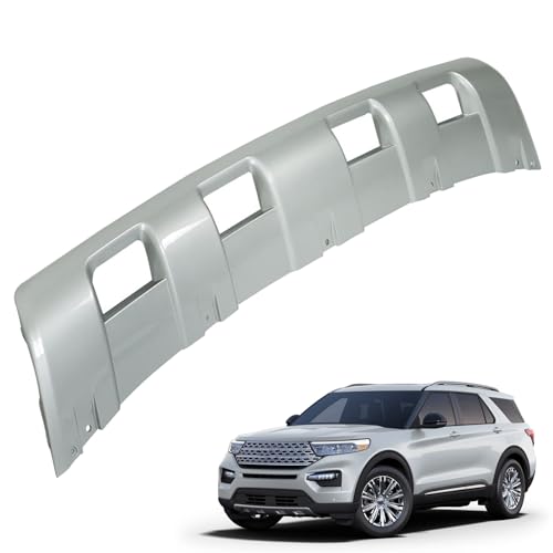 Image of munirater Front Bumper Lower Valance Panel Skid Plate Silver Plastic Replacement for 2020-2022 Explorer