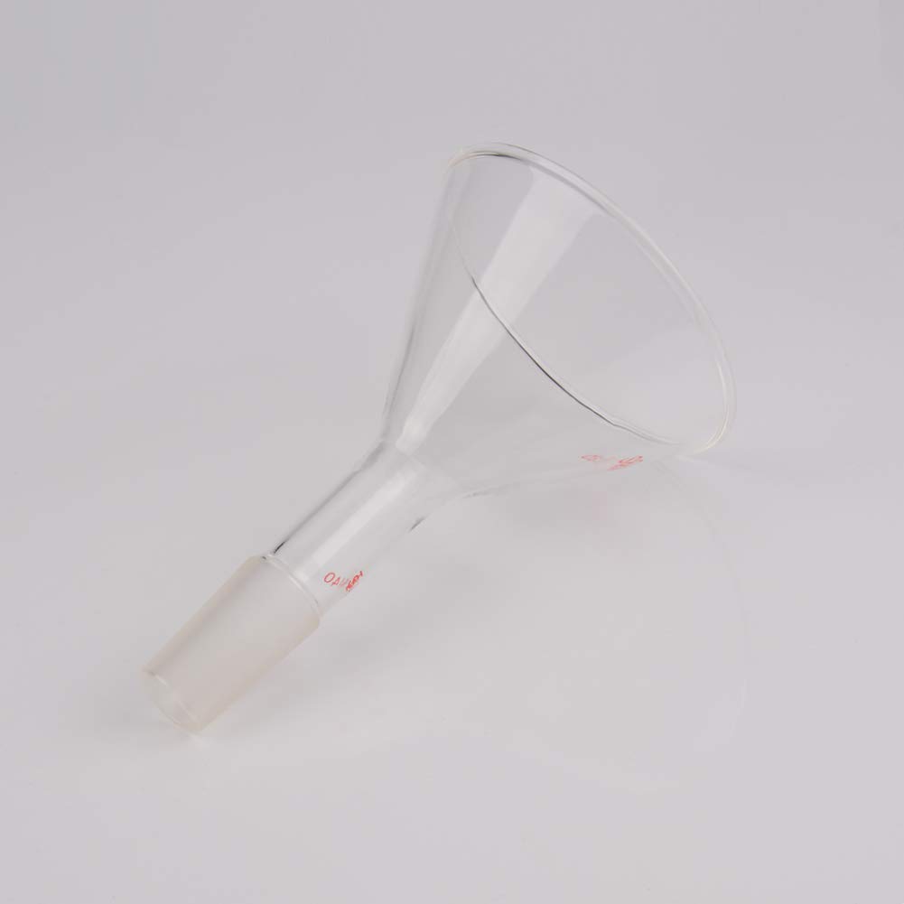 StonyLab Glass Short Stem Powder Funnel with 100 mm Top Outer Dimension and 24/40 Inner Joint