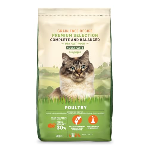 by Amazon Grainfree Recipe - Cibo secco per gatti adulti con pollo fresco, 3 kg