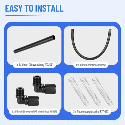 Pool Chlorinator Hose R172091 R172253Z for Pentair Rainbow 320 Parts Chlorinator Tubing Replacement, with 1/2 Inch 90 Degree NPT Tube Fitting R172272 by Dfnidy - Used condition - Image 6