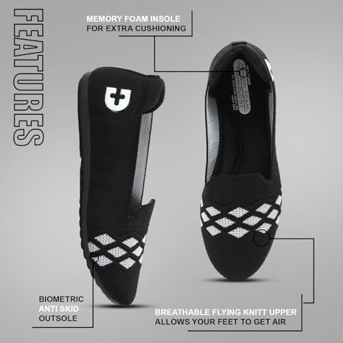 Image of Doctor Health Super Stylish Comfortable Classy Knitted Design Ballerina | Premium Look Flat Jutis | Non Slip Lightweight Shoes Bellies for Women | Dailywear Flat Bellies | Trendy Women Jutis Bellies