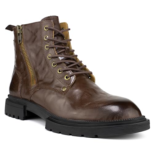 Image of Men's Chelsea Boots with YKK Zipper & Breathable OrthoLite Footbed | Fashion Casual Full-Grain Leather Ankle Boots| Durable Slip-Resistant Rubber Sole for Comfort & Support