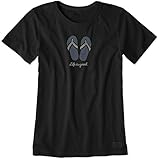 Life is good Women's Comfy Flip Flops Crusher Tee
