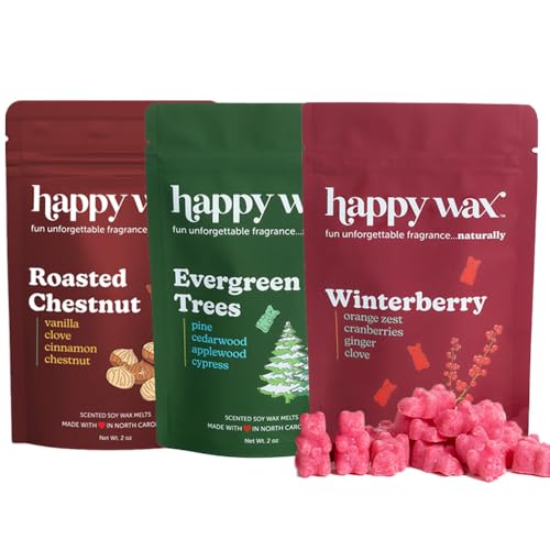 Happy Wax Winter Scented Natural, Non Toxic Soy Wax Melts; 6 Total Oz. of Scented Wax...