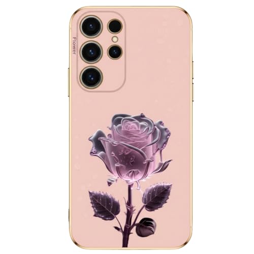 Image of Peeperly Back Cover Case for Samsung Galaxy S23 Ultra Scratch Resistant Anti-Slip TPU Shockproof Protective Durable Florelle Case for Girls & Women(Pink)