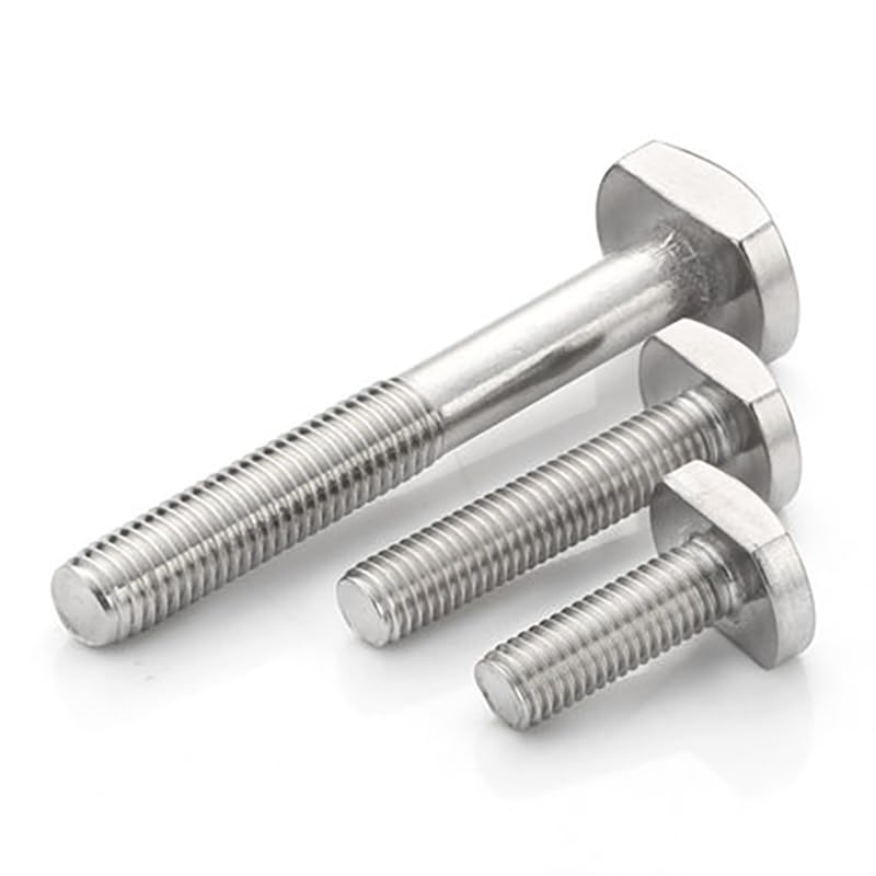 Generic 4pcs M5 Extra Long T-Screws 304 Stainless Steel Square Head Platen Extension Bolts Punch die Screw Threaded Nails - (Size: M5x35mm)