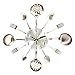 LVPY Orologio da Parete, Moderno Silenzioso Stile con Posate da Cucina Decorazione a Muro per Casa - Argento