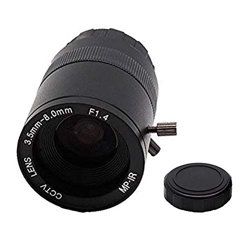 Objectif de vidéosurveillance IR 1/3 pouce F1.4 zoom manuel 3,5-8,0 mm pour caméra IP