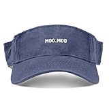 MOO..MOO Funny Caps for Mens Fashionable Visor Hat Navy
