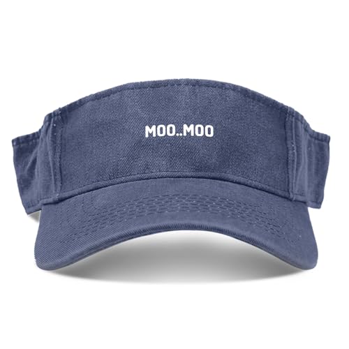 MOO..MOO Funny Caps for Mens Fashionable Visor Hat Navy