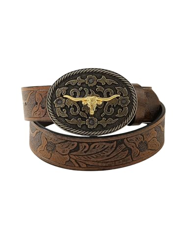 Image of Verdusa Women's Vintage Western Leather Buckle Belt