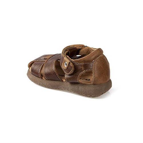 The Doll Maker Snap Closed-Toe Leather Sandal2