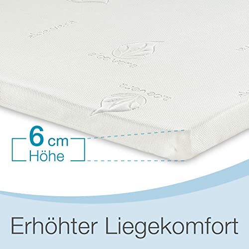 Visco-Topper 140×200 cm von ELONEO – Viskoelastische Matratzenauflage