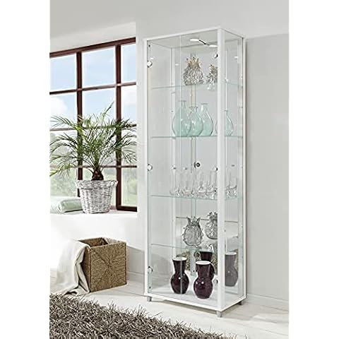 Carbed shop Universe LED White Glass 2 Door Cabinet- Adjustable Shelves Cover