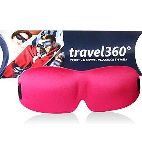 Image of Mulberry Silk Eye mask with Adjustable Strap - Comfortable and Lightweight Eyemask for Sleeping, Meditation, Travelling, and Relaxation - Blindfold Mask for Men and Women (Pink)
