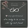 EFYTAL Valentines Day Gift for Girlfriend or Wife, 925 Sterling Silver Infinity and Heart Necklace For Her, I Love You Jewelry Gifts for Women, Romantic Gift Ideas, Forever Valentine