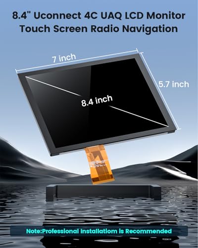 Image of 8.4 inch Uconnect 4C UAQ LCD Monitor Touch Screen Radio Navigation | New OEM Replacement Screen Fit for Dodge Challenger /Durango /Jeep Wrangler /Compass /Gladiator /Chrysler 2017-2021