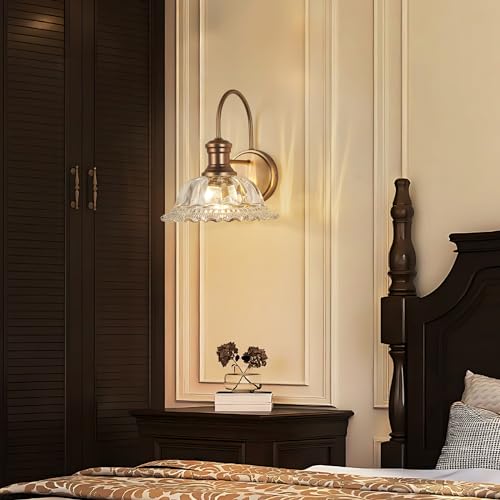 Image of HDDFL Wall Scones Matte Brass Wall Lighting Fixture Vintage Indoor Lamp for Bedroom Living Room Door Header