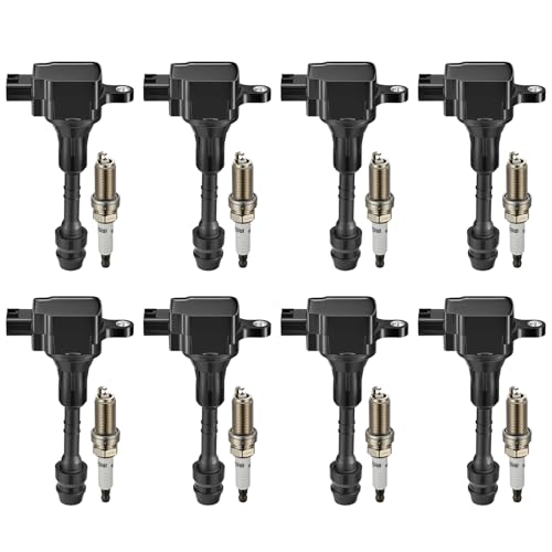 Image of BDFHYK Ignition Coil UF510 and Spark Plug 6240 for Nissan TITAN 2004-2006