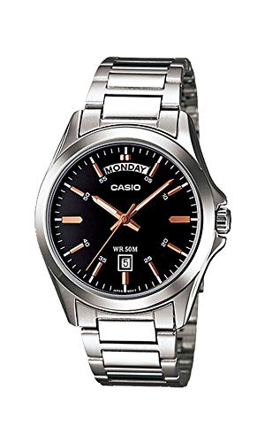 Image of Casio MTP1370D-1A2 Men's Black Dial Metal Fashion Analog Watch
