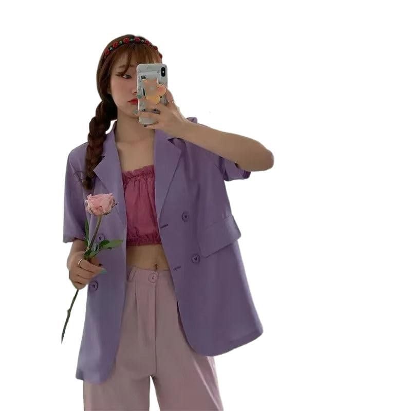 Blazer blanc décontracté ligne épurée veste femme chic aux finitions crantées