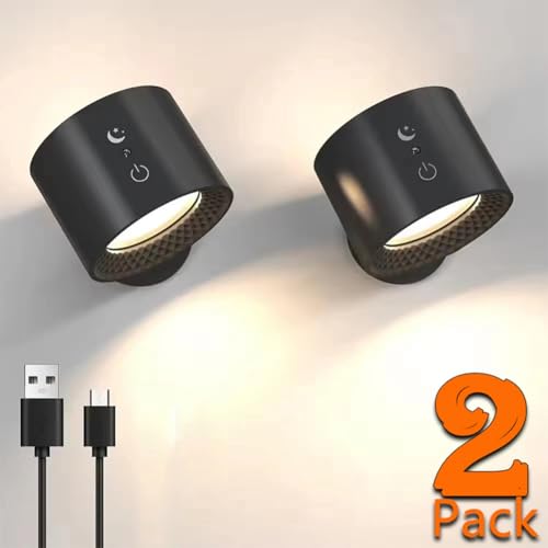 Lámpara de pared RGB con sensor táctil inteligente y batería portátil para pasillo 7