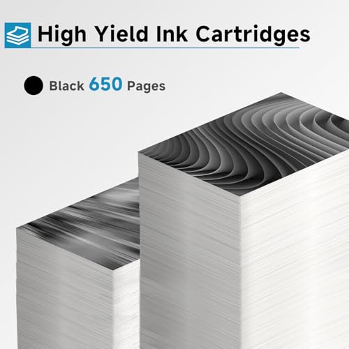 Image of 65XL Black Ink Cartridges Replacement for HP Ink 65 XL Envy 5055 HP65XL ink | HP65 High-Yield for 5000 5052 5010 5070 5014 3755 3700 3772 3722 2600 3752 2652 2655 2622 2640 Printers (2 Black Combo Pack)