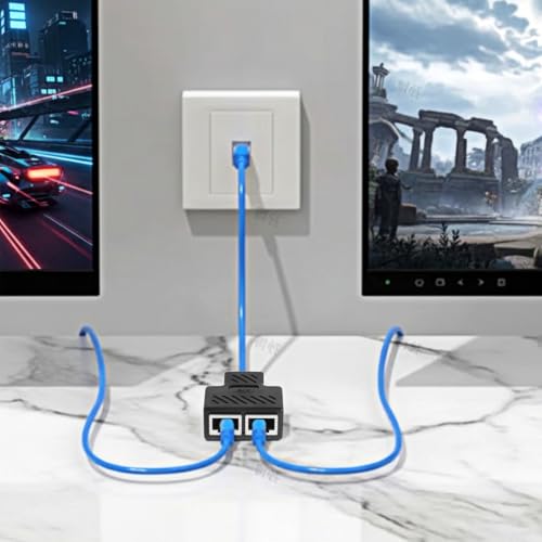 RJ45 Splitter LAN Splitter Ethernet 1 a 2 conectores pack 2 miniatura 7