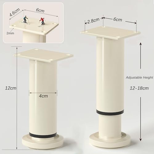 Patas ajustables para muebles de metal resistente, repuestos para sofá y mesa x4 3
