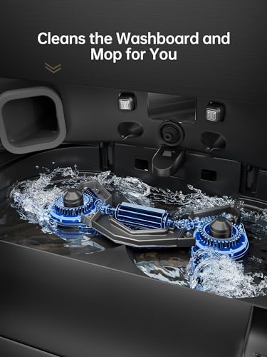 DREAME X40 Ultra Robot Vacuum with Detachable & Liftable Mop, Self-Emptying Robot Vacuum and Mop Combo with Side Brush, 12,000 Pa Suction, 158°F Self-Cleaning and Self-Drying Mop, Auto Water Filling