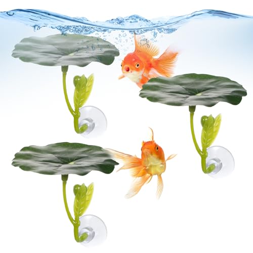 Bruislard 3Pcs Betta Leaf Hammock, Betta Fish Bed Leaf Hammock, Betta Tank Decor, Simulates Natural Habitat, Comfortable and Practical Resting Spot
