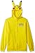 Pokemon Men's Pikachu Character Zip Front Hoodie, Yellow, Large