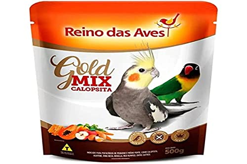 Reino das Aves Ração Para Aves Gold Mix Calopsita 500G Reino Das Aves