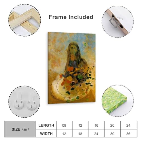 Impression sur toile encadrée Odilon Redon fini les murs vides tableau 40 x 60 cm